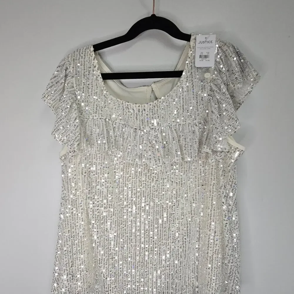 Justice 16/18 plus sparkly youth top NWT